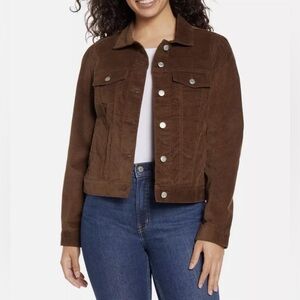 Gap Puff Sleeve Corduroy Jacket Large Brown